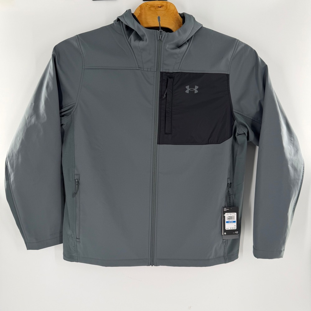 Under Armour Storm ColdGear Infrared Shield 2.0 Hooded Jacket Grey 1371587 XL